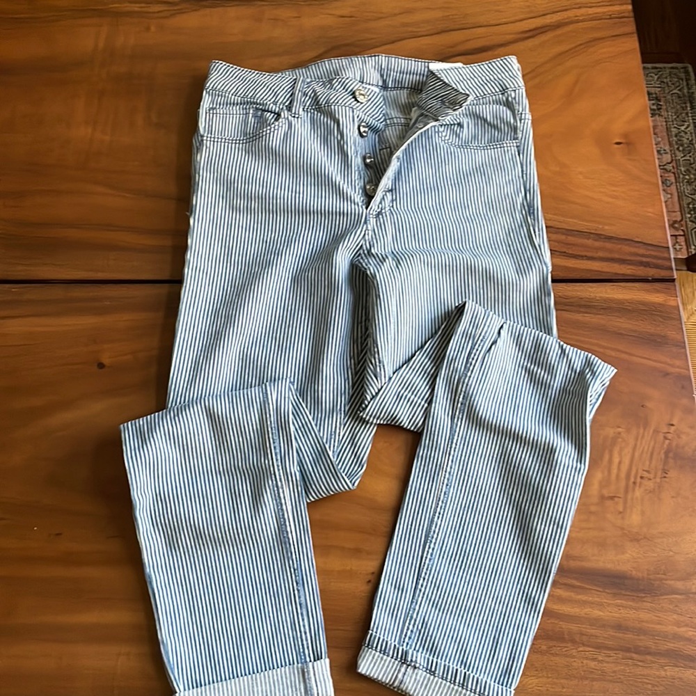 H&M skinny pinstripe jeans